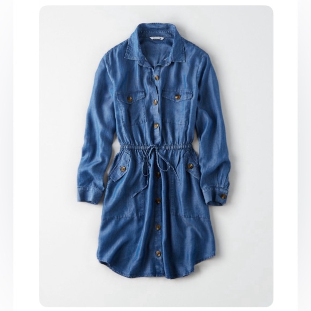 AE Tie Waist Shirtdress Never Worn with Tags